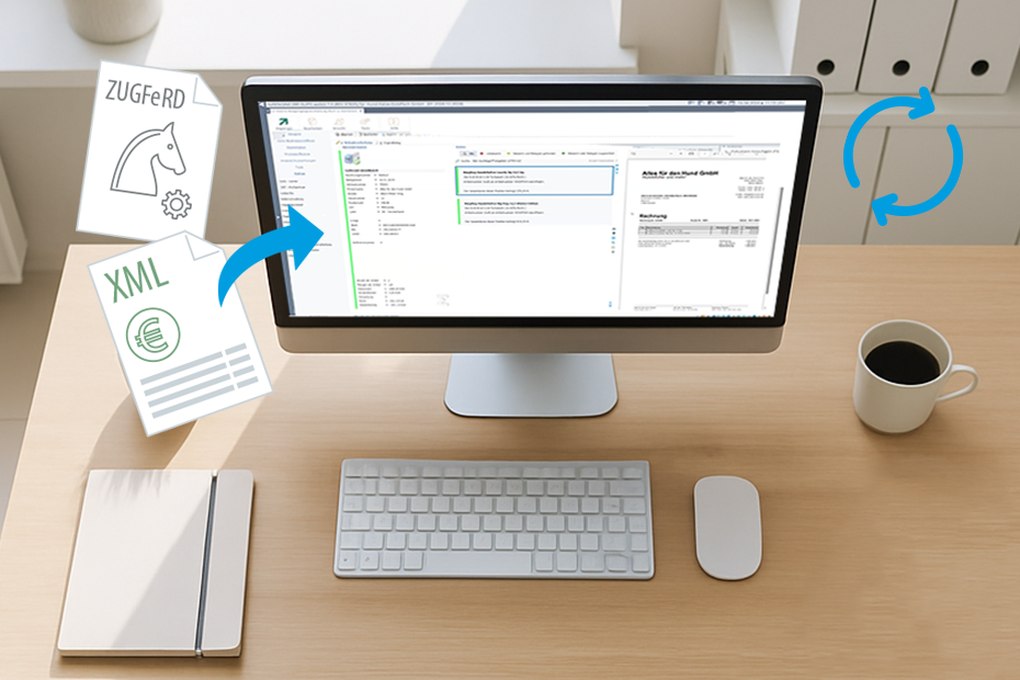 Automatisierter Rechnungseingang der E-Rechnung Grafik